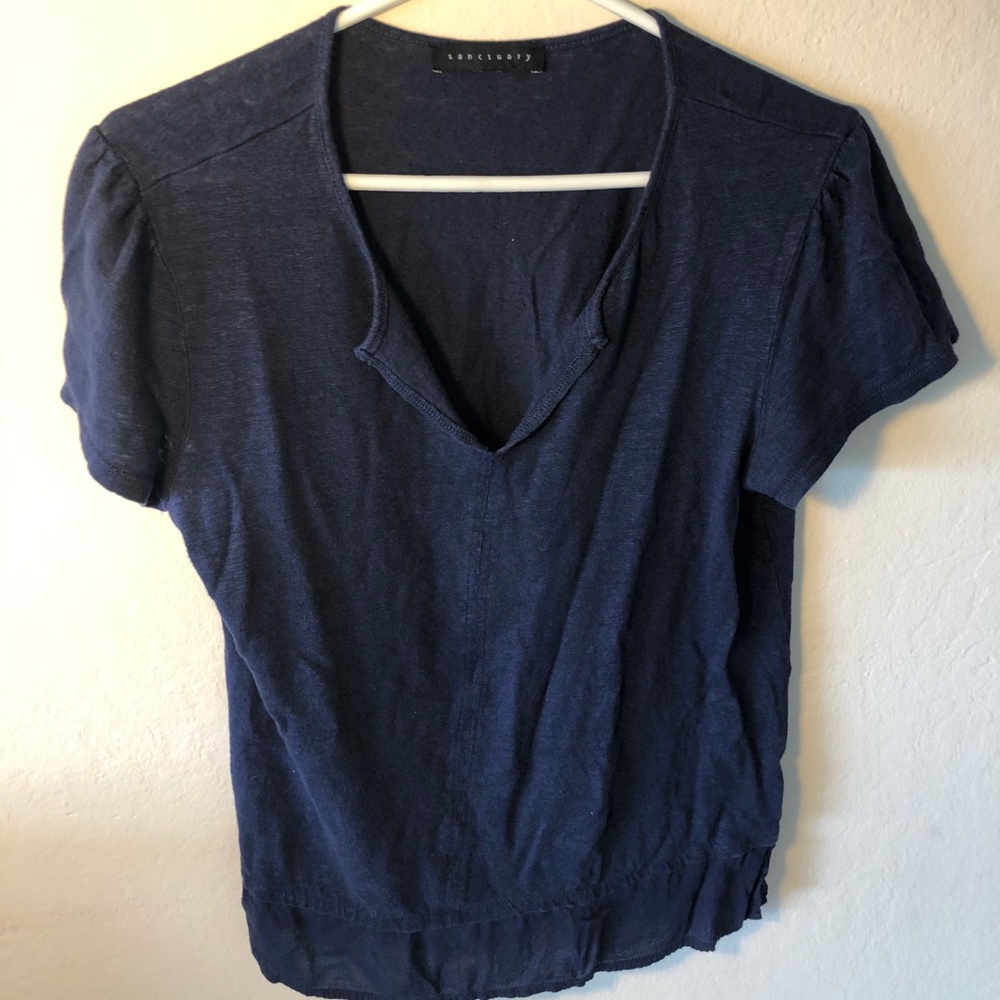 Sanctuary Navy Women’s Top V Neck